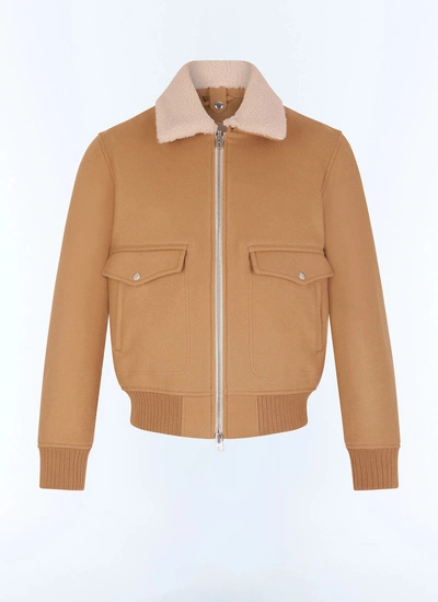 Manteau brun homme drap de laine mélangée Fursac - M3GOTI-AM28-A006