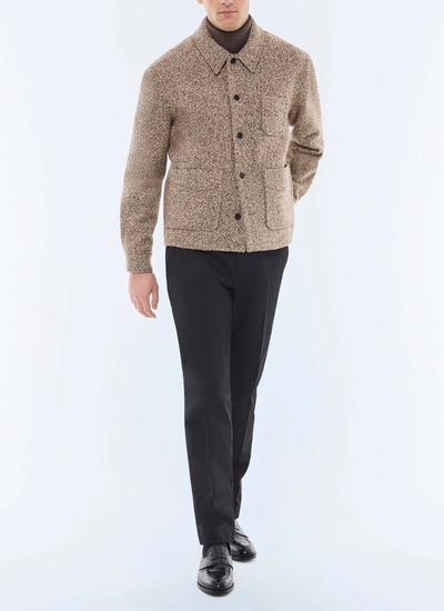 Manteau marron chiné homme Fursac - M3GOLE-GM20-G013
