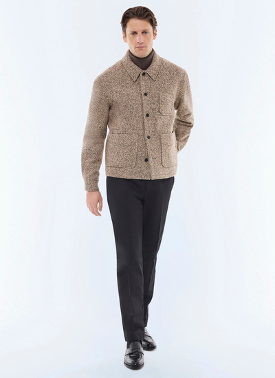 Manteau marron chiné homme Fursac - M3GOLE-GM20-G013