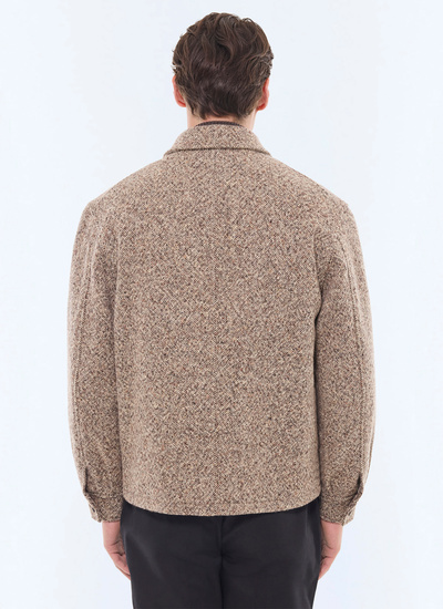 Manteau homme tweed de laine mélangée Fursac - M3GOLE-GM20-G013