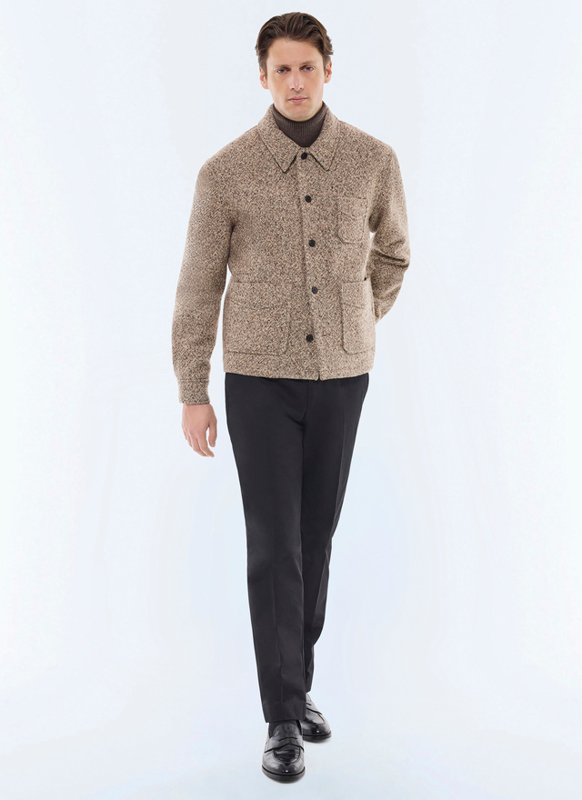Manteau marron chiné homme Fursac - M3GOLE-GM20-G013