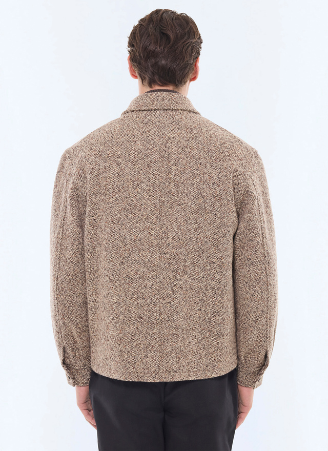 Manteau homme tweed de laine mélangée Fursac - M3GOLE-GM20-G013