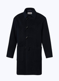 Duffle coat en drap de laine bleu marine - 22HM3ALTO-AM32/30