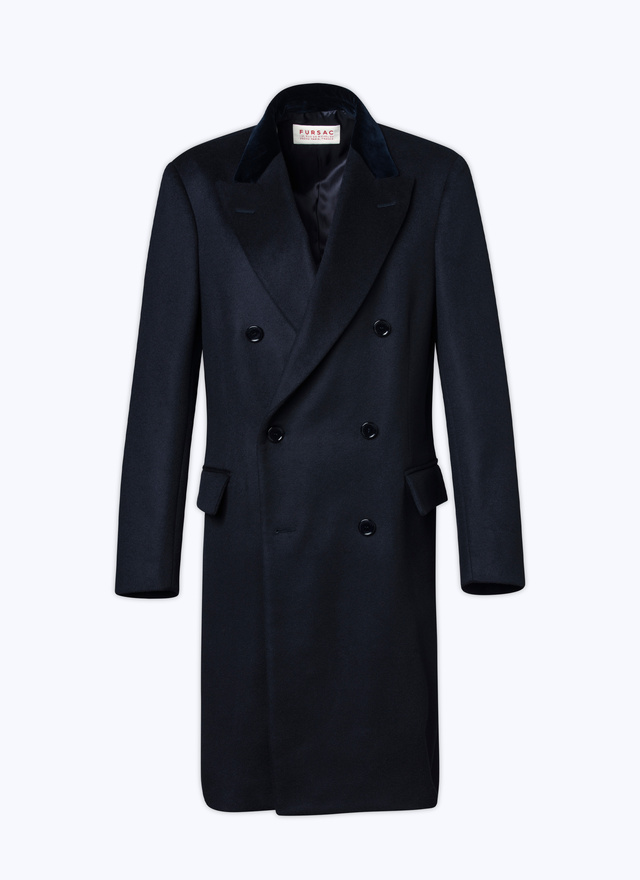 Manteau Homme Hiver Laine Et Polyester - Parka Ample à Boutonnage Simple, 4 Poches, Coupe Confortable