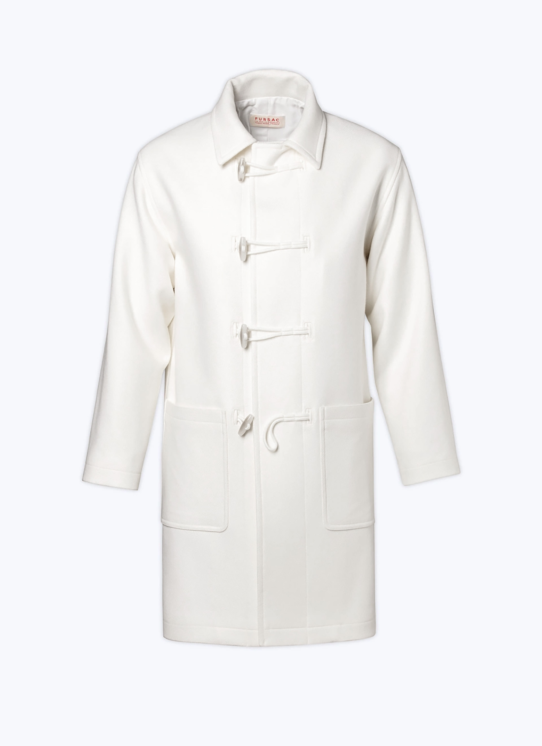 FURSAC - Duffle coat en drap de laine - Homme - Taille XS - Blanc