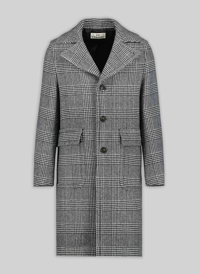 Manteau gris homme drap de laine mélangée Fursac - 21HM3TIBR-TM02/24