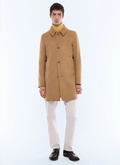 Manteau à col officier en drap de laine - M3CUSH-RM31-A006