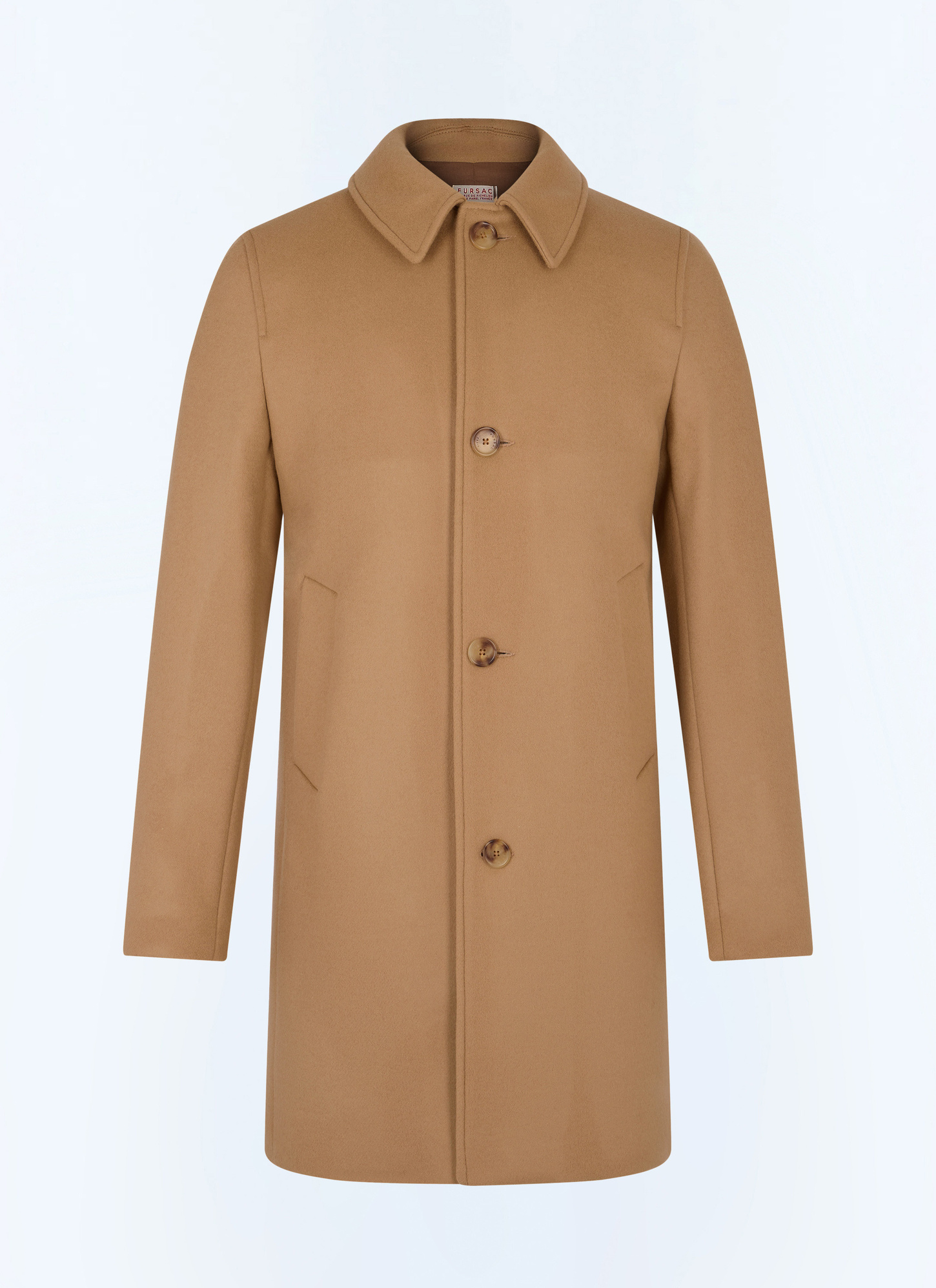 Manteau beige homme laine vierge et cachemire Fursac - M3CUSH-RM31-A006