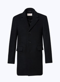 Manteau en drap de laine noir - 22HM3AKOM-RM31/20