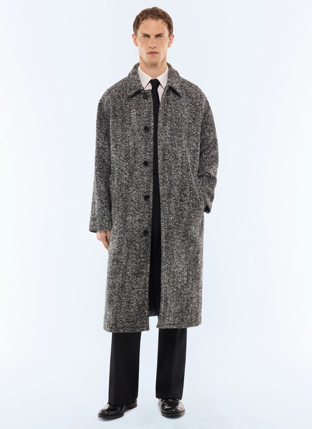 Manteau long homme acier tissu principal: 52% laine vierge, 17% polyester, 16% polyacrylique, 15% lainedoublure: 100% viscose Fursac - M3LOVE-LM03-B022