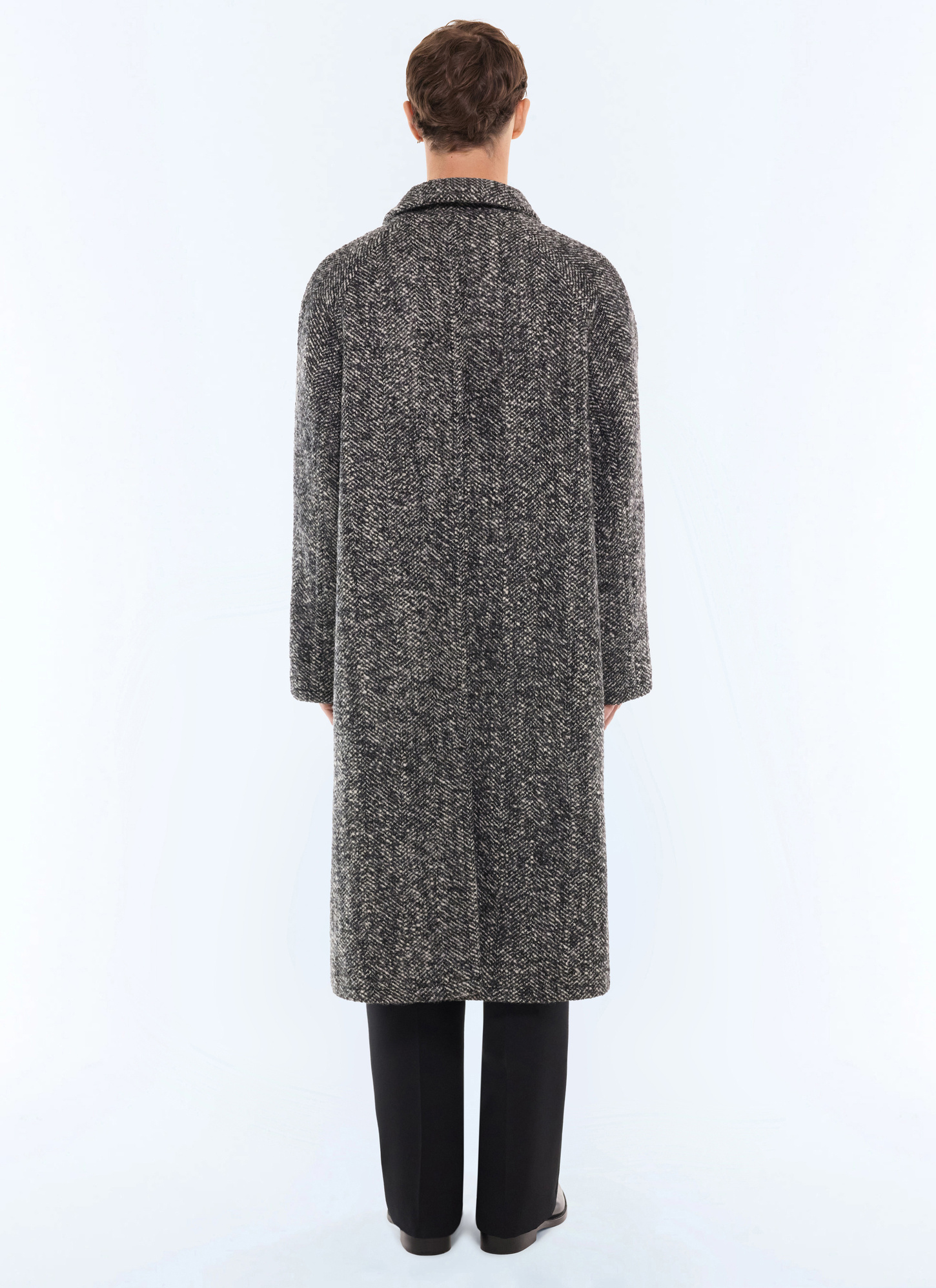 Manteau long acier homme Fursac - M3LOVE-LM03-B022