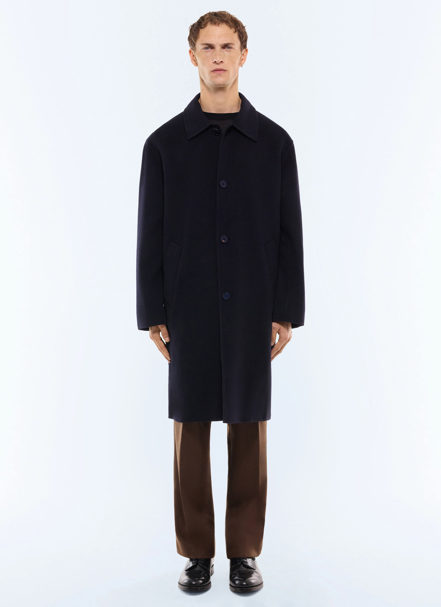 Manteau long marine homme Fursac - M3LOSI-JM13-D030