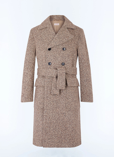 Manteau long tweed de laine mélangée homme Fursac - M3GIBR-GM20-G013