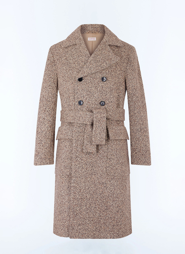 Manteau long tweed de laine mélangée homme Fursac - M3GIBR-GM20-G013