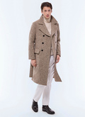 Manteau long croisé en laine mélangée - M3GIBR-GM20-G013