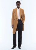 Manteau en laine et cachemire à chevrons - M3LAMA-LM31-G006