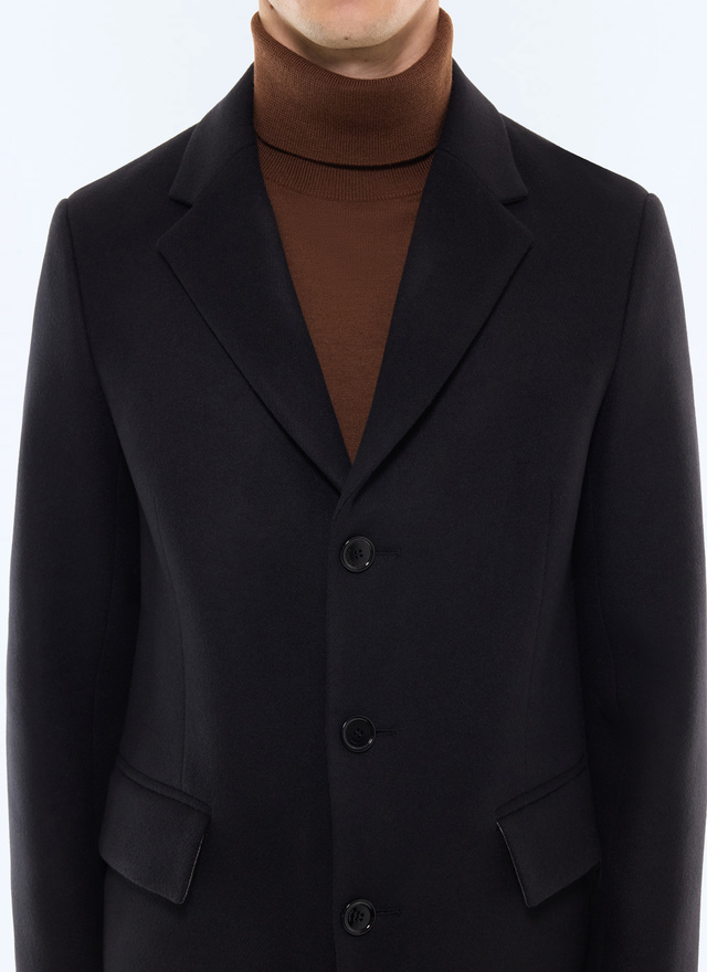 Manteau long noir homme Fursac - M3LKOM-LM31-B020