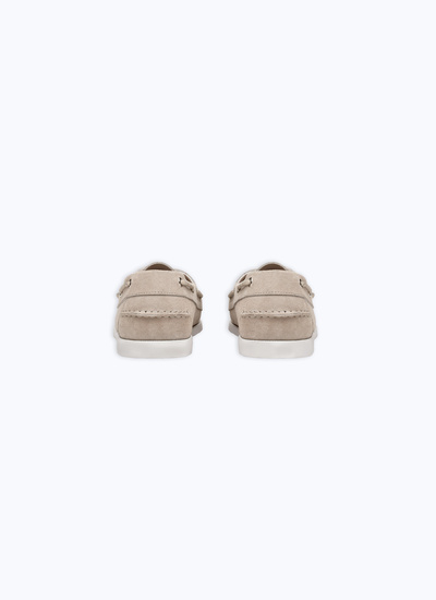 Mocassins beige homme cuir nubuck Fursac - LBOATS-DL13-A008