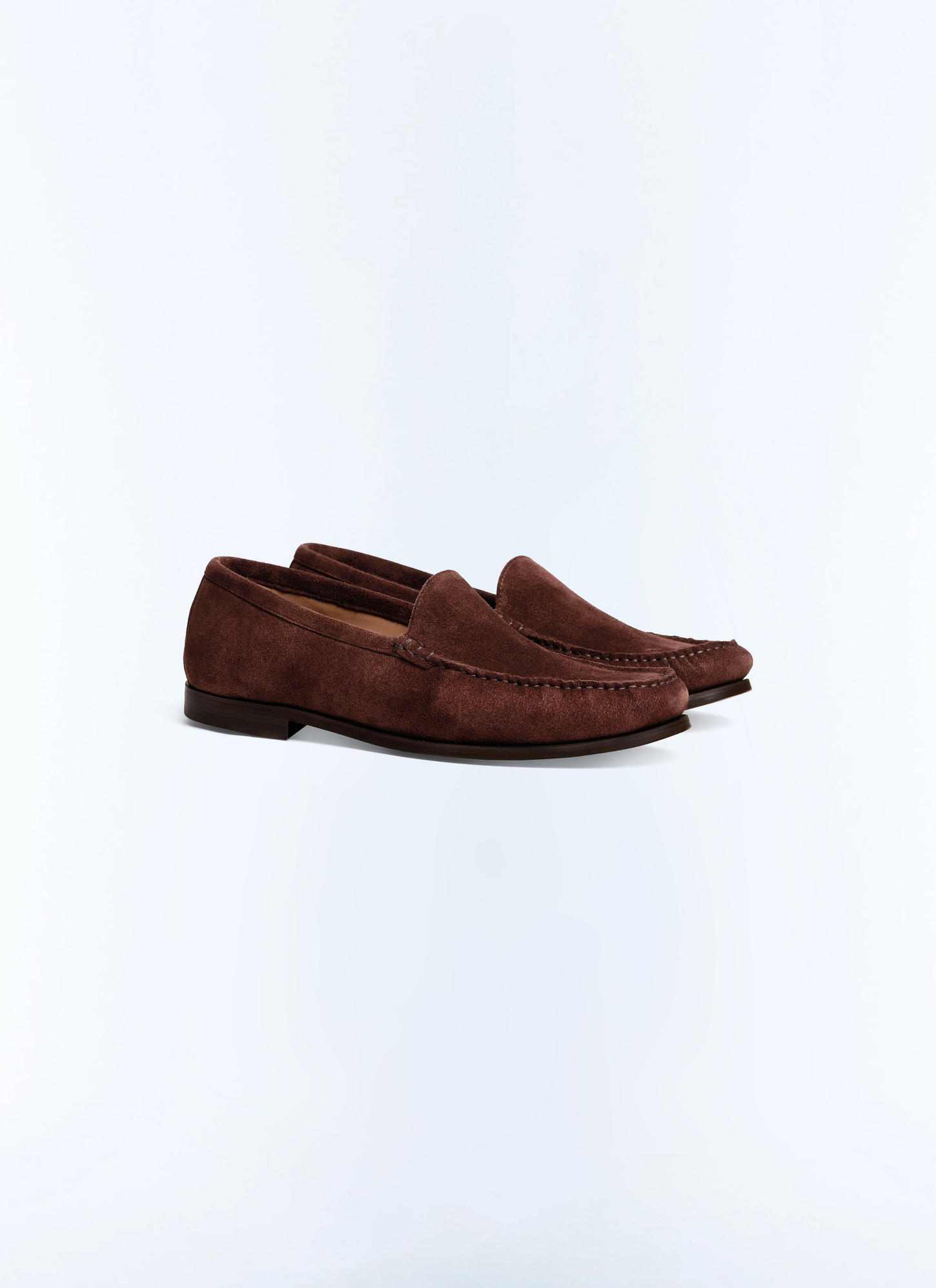 Mocassins homme marron daim de vachette Fursac - LMOCET-JL07-G018