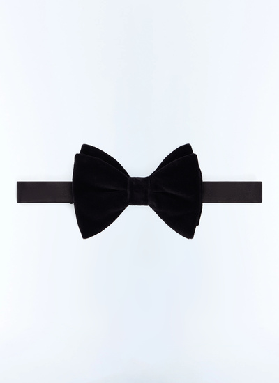 Nœud papillon homme noir velours palatine Fursac - D2LOMI-C711-B020