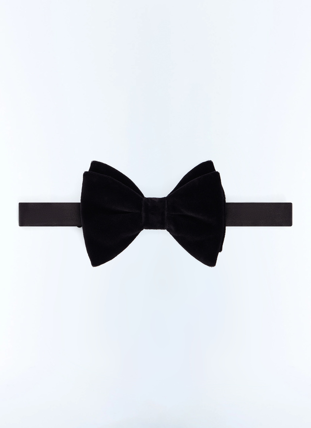 Nœud papillon homme noir velours palatine Fursac - D2LOMI-C711-B020