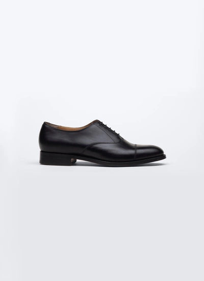 Men's oxford shoes black calf leather Fursac - LRICHE-EC01-20