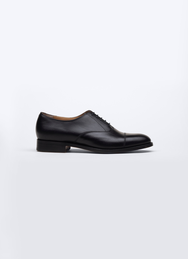 Men's oxford shoes black calf leather Fursac - PERLRICHE-EC01/20