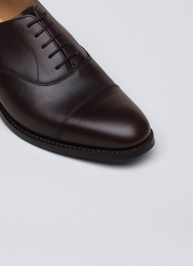 Men's brown calf leather oxford shoes Fursac - LRICHE-EC01-18