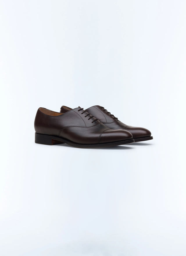 Men's dark brown oxford shoes Fursac - LRICHE-EC01-18