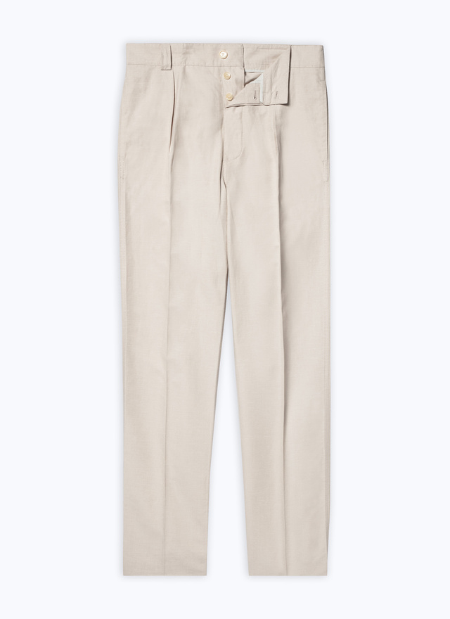 Pantalon chino homme toile de coton et lin Fursac - P3CARO-DX09-A006