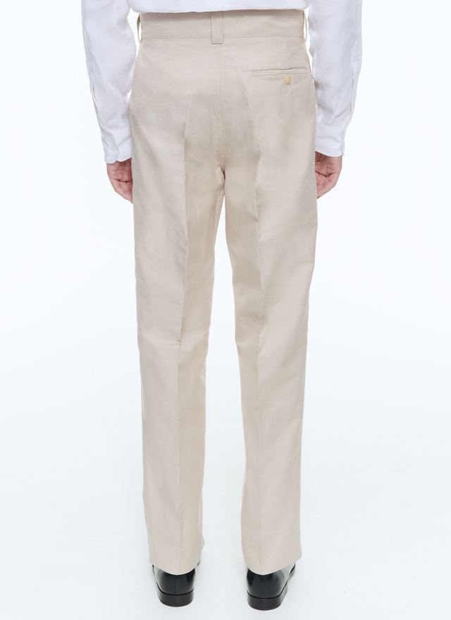 Pantalon chino homme toile de coton et lin Fursac - P3CARO-DX09-A006