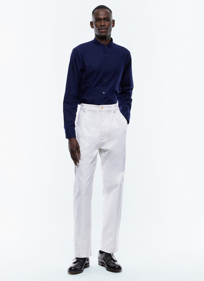 Pantalon chino homme blanc twill de coton Fursac - P3CARO-EP11-A001