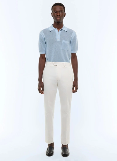 Pantalon chino homme blanc toile de coton biologique Fursac - P3JKIA-AP04-A001