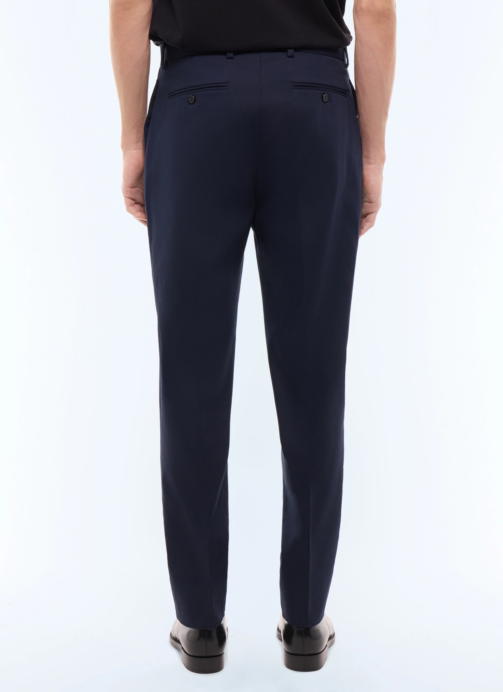 FURSAC - Chino ajusté en toile de coton - Homme - Taille 46 - Bleu - Coupe Ajustée