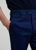 Pantalon chino en gabardine de coton bleu - 22EP3VKIA-VP14/33