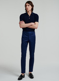 Pantalon chino en gabardine de coton bleu - P3VKIA-VP14-33