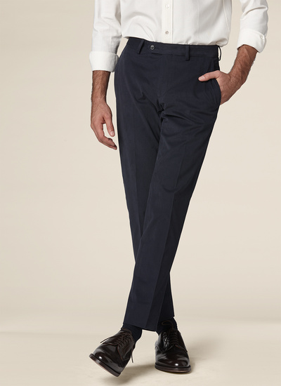 Pantalon chino homme bleu marine coton stretch Fursac - 19HP3OKIA-E721/30