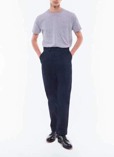 Pantalon chino homme bleu marine twill de coton Fursac - P3ECKO-DP03-D030