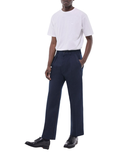 Pantalon chino homme bleu marine twill de coton Fursac - P3GINO-GP01-D030