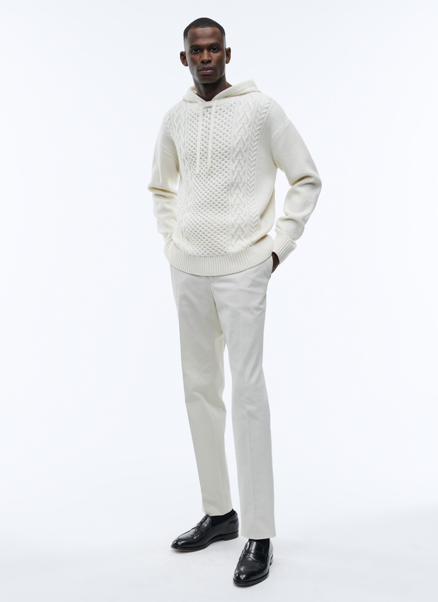 Pantalon chino homme ecru coton et élasthanne Fursac - 22HP3ALKO-AP04/02