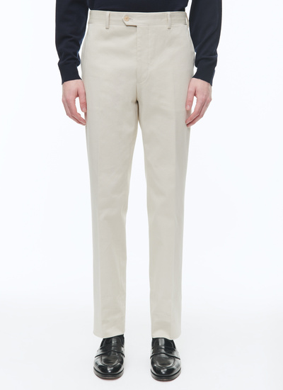 Pantalon chino homme ecru coton et élasthanne Fursac - P3VKIA-AP04-02