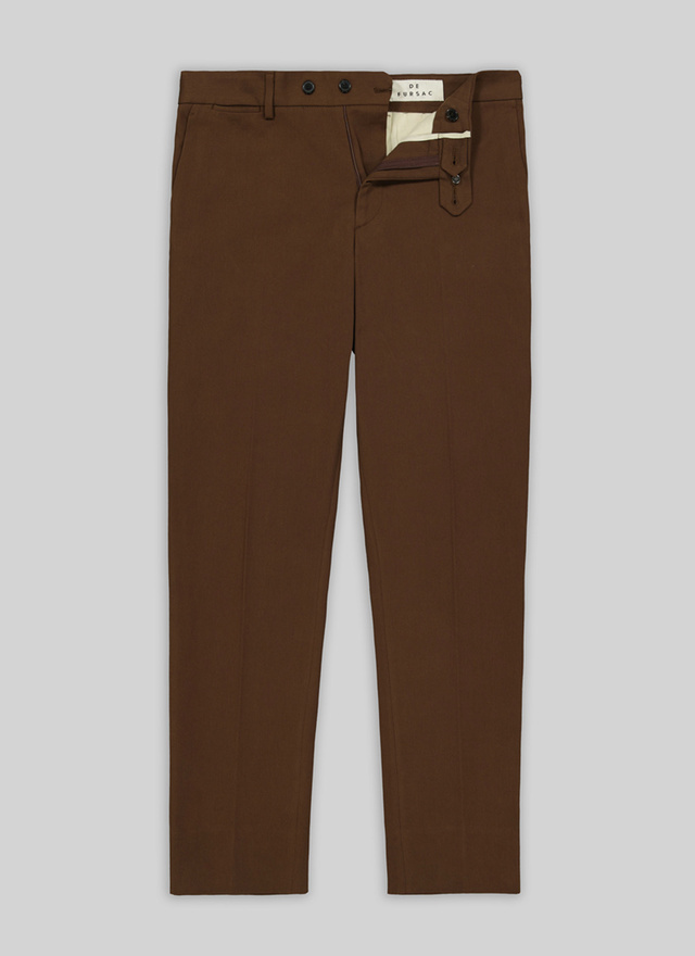 Pantalon chino brun homme coton Fursac - 21HP3TKIA-TP12/16