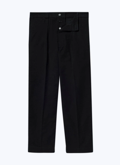 Pantalon chino noir homme moleskine de coton Fursac - P3ACNO-AX10-20