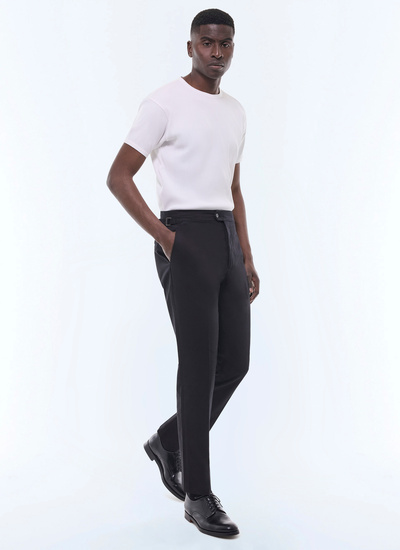 Pantalon chino homme noir toile de coton Fursac - P3FROP-FP03-B020