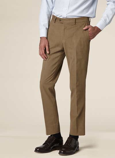 Pantalon chino homme vert kaki coton stretch Fursac - 19HP3OKIA-E721/45