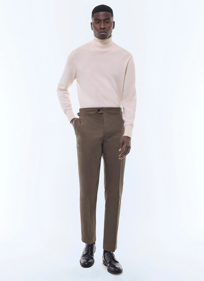 Pantalon chino homme vert olive toile de coton Fursac - P3FROP-FP03-H015