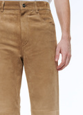 Pantalon en cuir suède beige - 23EP3BELL-BL01/08