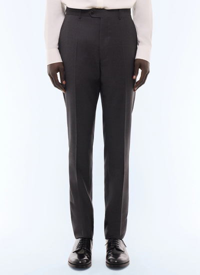 Pantalon homme anthracite tissu principal: 100% laine viergedoublure ceinture: 65% polyester, 35% cotondoublure jambes: 100% polyesterdoublure poches: 65% polyester, 35% coton Fursac - P3LOXA-LC05-B021
