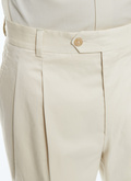 Pantalon en gabardine de coton beige - 23EP3BOXA-BX03/03