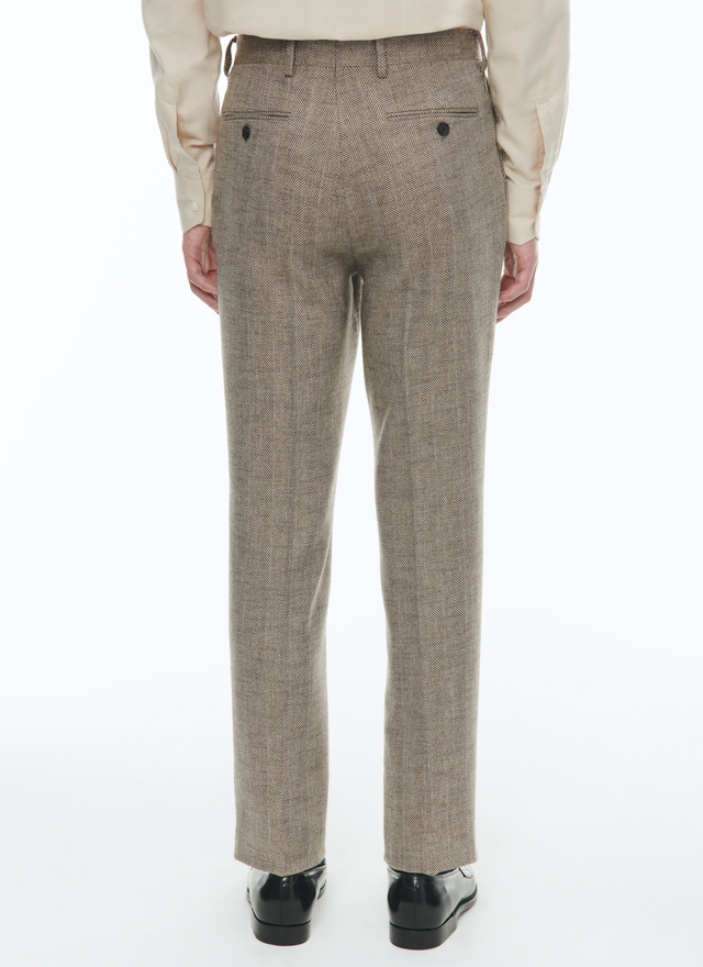 Pantalon homme laine vierge, coton et lin Fursac - P3BATE-CX40-A006